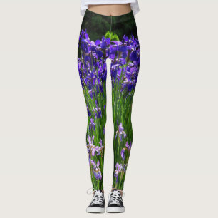Irissen tinten van Paarse en groene Leggings