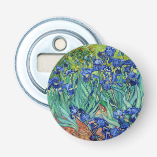 Irissen Vincent van Gogh  Bloemenschilderij Button Flesopener