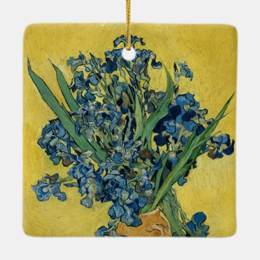 Irissen - Vincent van Gogh Fine Art Keramisch Ornament (Achterkant)