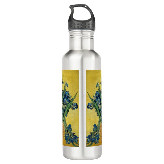 Irissen - Vincent van Gogh Fine Art Waterfles (Achterkant)
