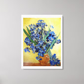 Iristen op gele achtergrond. Vincent van Gogh Canvas Afdruk (Voorkant)