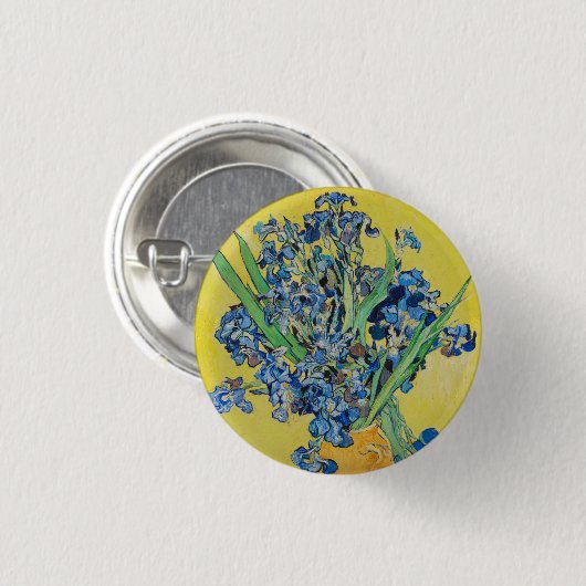 IrisVincent van Gogh Ronde Button 3,2 Cm (Voorkant /achterkant)