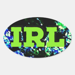 IRL (in Echt) Ovale Sticker