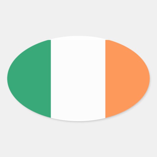 Irland Flagge Ovale Sticker (Voorkant)