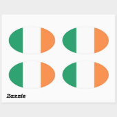 Irland Flagge Ovale Sticker (Vel)