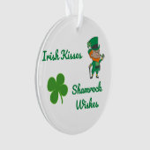 Irlandais Baisers, Shamrocks souhaits sur un (devant)