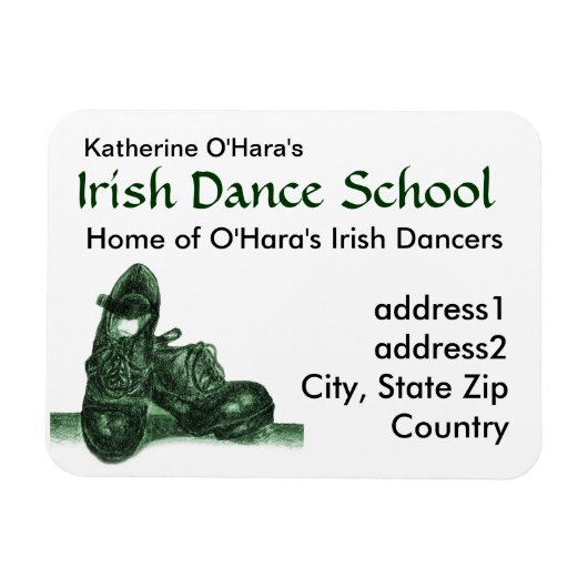 Irlandais Carte de visite de danse Magnet (Horizontal)