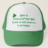 Irlandais citation bière de trèfle casquette (Devant)