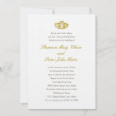 Irlandais Claddagh Ring Invitation Or (Devant)