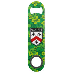 Irlandais - Clan Walsh Crest & Shamrock