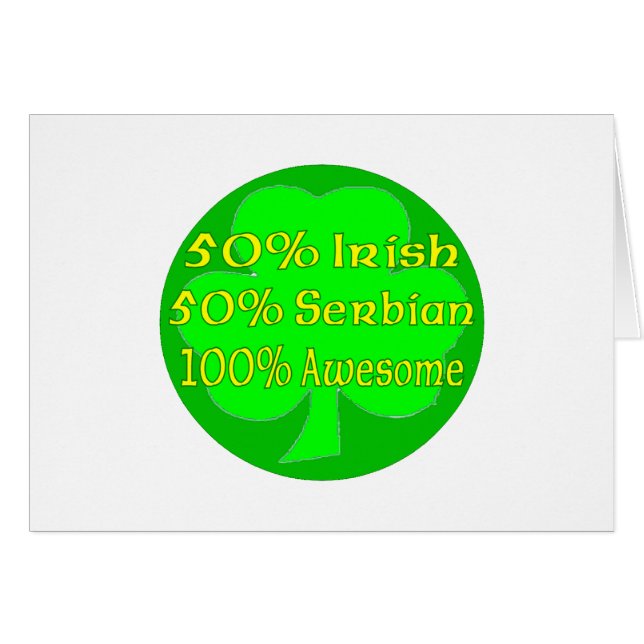 Irlandais de 50% 50% 100% serbe impressionnant (Devant horizontal)