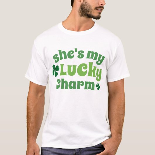 Irlandais elle est mon T-shirt chanceux de couples (Devant)