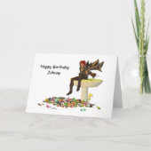 Irlandais Fée Bois Sur Champignons Carte Anniversa (Devant)