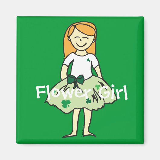 Irlandais Flower Girl Magnet (Devant)