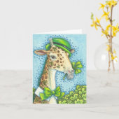 IRLANDAIS GIRAFFE ST. CARTE DE REMARQUE JOUR DE PA (Fleur jaune)