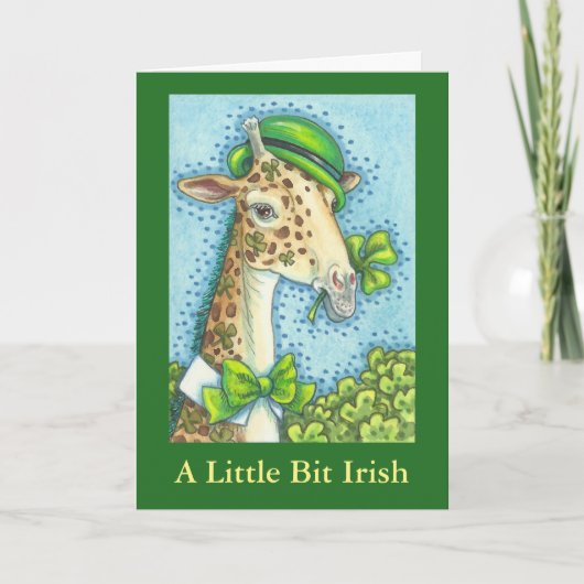 IRLANDAIS GIRAFFE ST. CARTE DE SALUT DU JOUR DE PA (Devant)