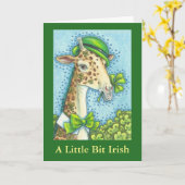 IRLANDAIS GIRAFFE ST. CARTE DE SALUT DU JOUR DE PA (Fleur jaune)