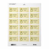 Irlandais Gold Monogramme 0 Étiquette (Feuille entière)