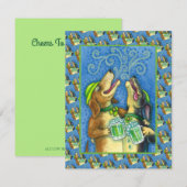 IRLANDAIS HOUND CHIENS ST. CARTE DE BIÈRE VERTE DE (Devant / Derrière)