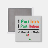 Irlandais Italien Funky Fridge Magnet (Recto/Verso)