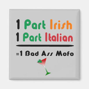 Irlandais Italien Funky Fridge Magnet