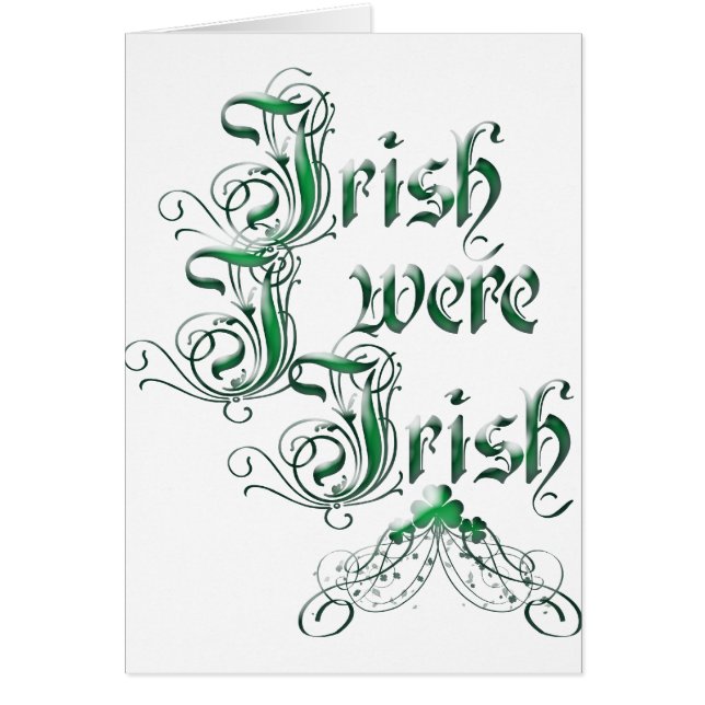 Irlandais J'Étais Irlandais (Devant)