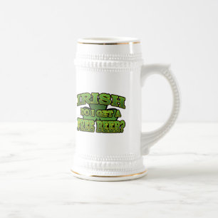 Irlandais j'obtiens une tasse de bière libre