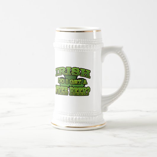 Irlandais j'obtiens une tasse de bière libre (Droite)