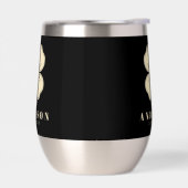 Irlandais Lucky Four Leaf Clover avec nom noir (Gauche)