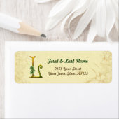 Irlandais Monogramme L Étiquette (En situation)