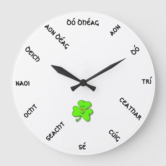 Irlandais Numéros Horloge murale arc1 (Recto)