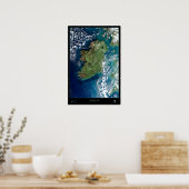 Irlande, affiche satellite Europe (Cuisine)