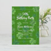 Irlande Anniversaire Adulte Party Invitation (Debout devant)