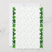 Irlande Anniversaire Shamrocks Invitations (Dos)