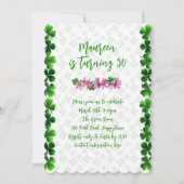 Irlande Anniversaire Shamrocks Invitations (Devant)