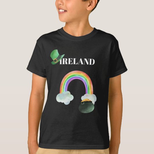 *~* IRLANDE Arc-en-ciel de l'IRLANDE T-shirt Garço (Devant)