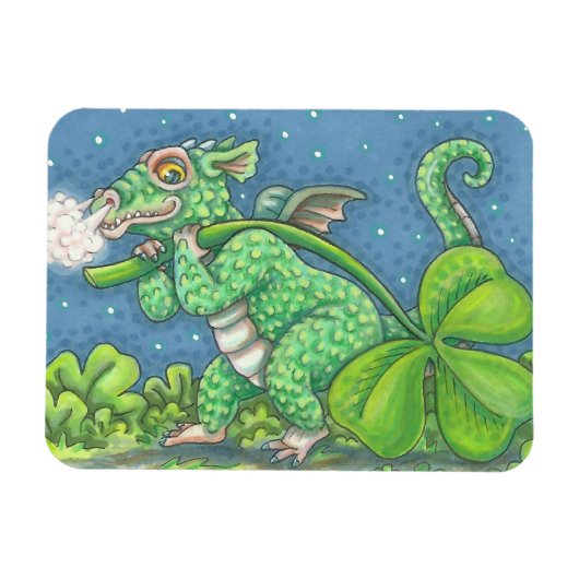 IRLANDE BÉBÉ DRAGON Imaginaire SHAMROCK MAGNET (Horizontal)