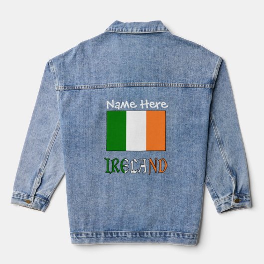 Irlande et drapeau irlandais Personnalisation noir (Verso)