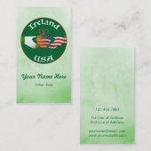 Irlande États-Unis Irlandais Claddagh Custom Carte (Devant / Derrière)