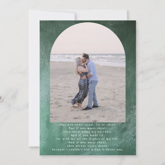 Irlande Falaises de Moher Faire-part de mariage (Dos)