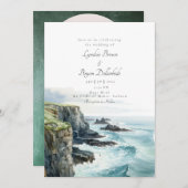 Irlande Falaises de Moher Faire-part de mariage (Devant / Derrière)