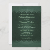 Irlande Green Cameo Wedding Invitations (Dos)