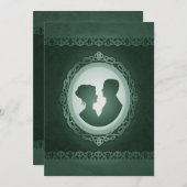 Irlande Green Cameo Wedding Invitations (Devant / Derrière)