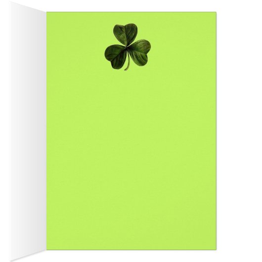 IRLANDE HARP, OR VERT SHAMROCK St Patrick's Day (Intérieur (Droit))