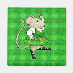 IRLANDE JIG MOUSE Magnet Carré