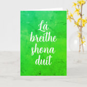 Irlande "Joyeux anniversaire" en irlandais Carte d (Fleur jaune)