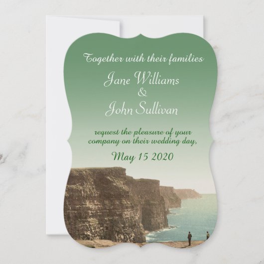 Irlande Mariage Invitations Falaises de Moher (Devant)