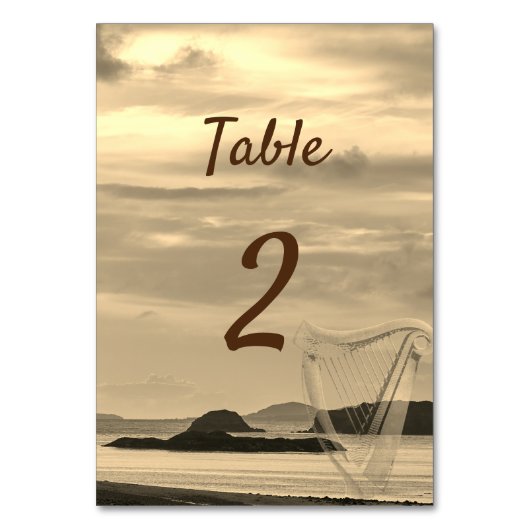 Irlande Mariage Pittoresque avec numéro de table d (Par défaut)