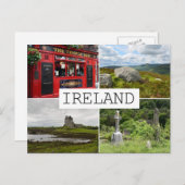 Irlande paysages carte postale collage (Devant / Derrière)