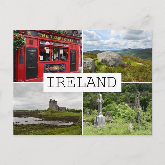Irlande paysages carte postale collage (Devant)